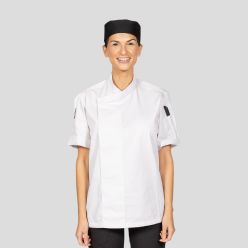 DE50SE white S/S chef jacket 