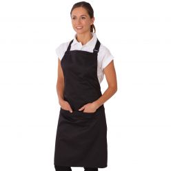 Dennys Black Low Cost Apron with Pocket