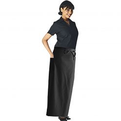 Dennys Wide Black Bistro Apron With Side Pocket