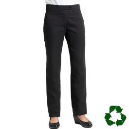 Dennys Womens black bleach resistant polyester beauty trousers