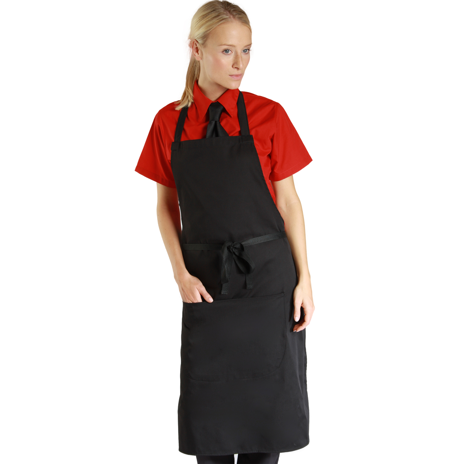 black apron