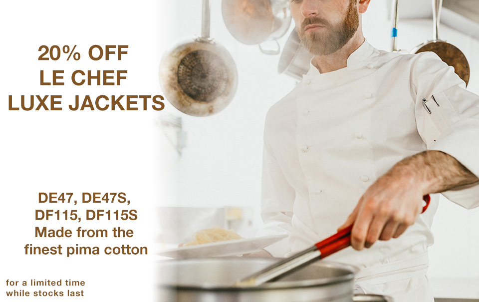 20% off le chef luxe jackets mobile